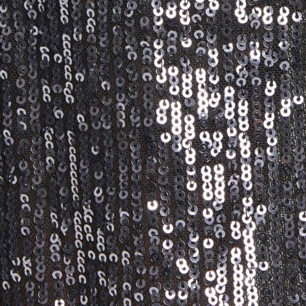 LAST SMALL FREE PEOPLE GOLD RUSH MINI DRESS IN BLACK ALLOVER SEQUINS AND TULLE - Picture 9 of 12